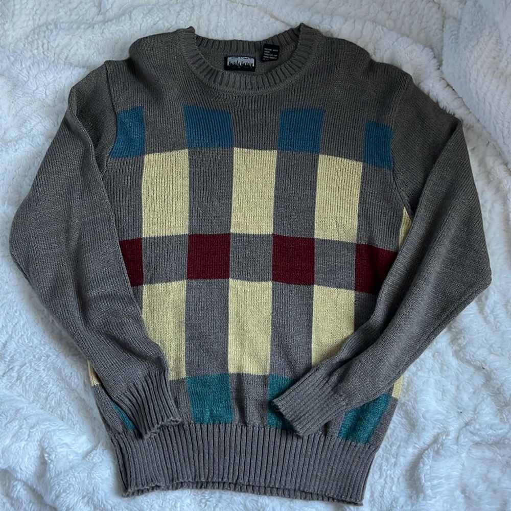 Men’s Dusty Streets Vintage Colorblock Sweater Size M